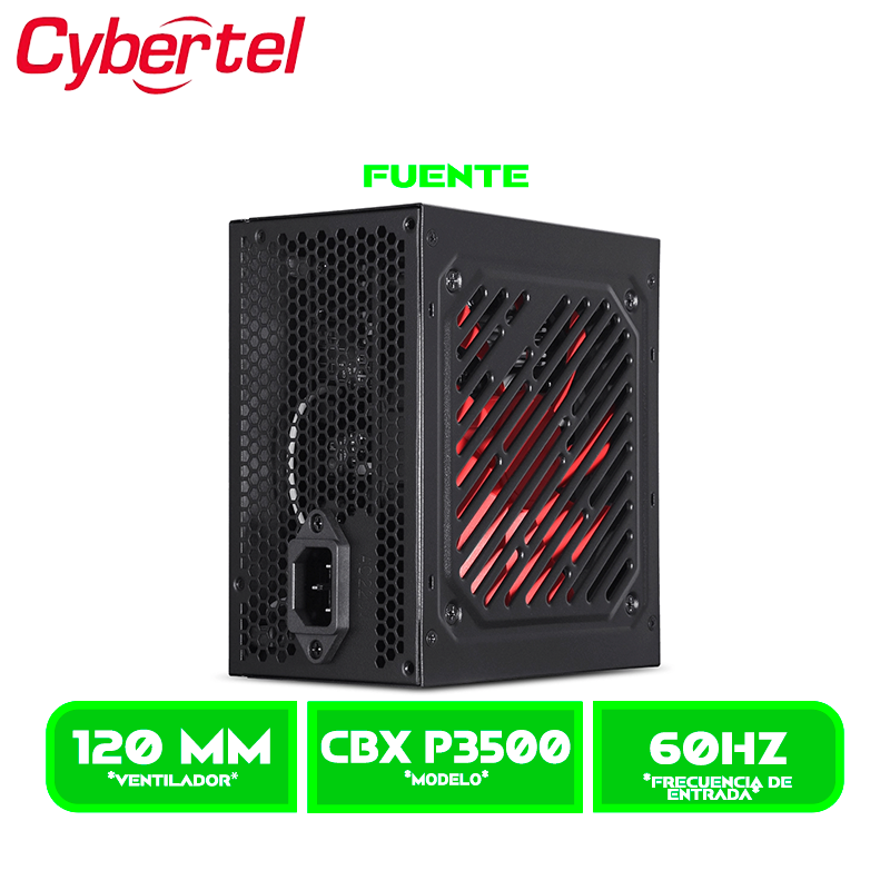 FUENTE DE PODER CYBERTEL CBX P3500 350W CON CABLE