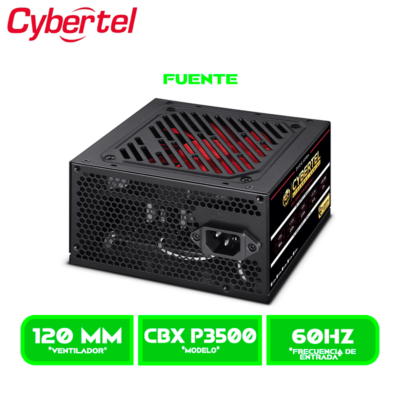 FUENTE DE PODER CYBERTEL CBX P3500 350W CON CABLE