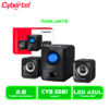 PARLANTE CYBERTEL KILLER CYB S501 2.1 LED AZUL, MULTIMEDIA USB BLACK