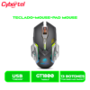 KIT TECLADO+MOUSE+PAD MOUSE CYBERTEL XTREME CYB GT1800 RAINBOW LED