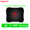 KIT TECLADO+MOUSE+PAD MOUSE CYBERTEL XTREME CYB GT1800 RAINBOW LED