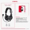 AUDIFONO C/MICROFONO CYBERTEL CYCLONE CYB H370S-U BLACK/SILVER USB