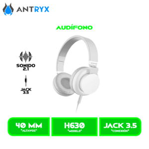H630 AUDIFONO C/MICROFONO ANTRYX DS H630 WHITE, 2.1 (ADS-H630W)