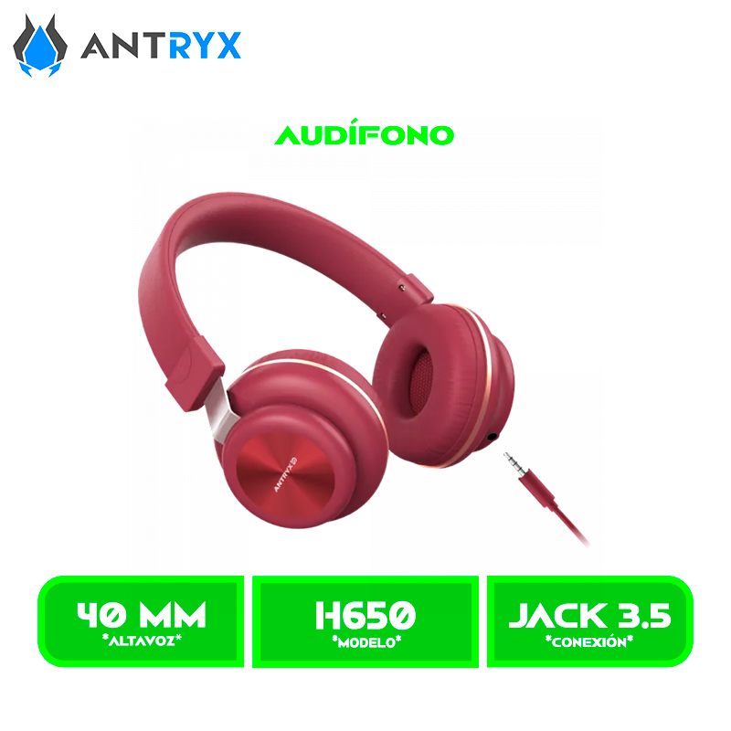 AUDIFONO C/MICROFONO ANTRYX DS H650 RED 2.1 (ADS-H650R)