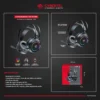 AUDIFONO C/MICROFONO CYBERTEL COMMANDER GAMER USB RGB CYB HG508