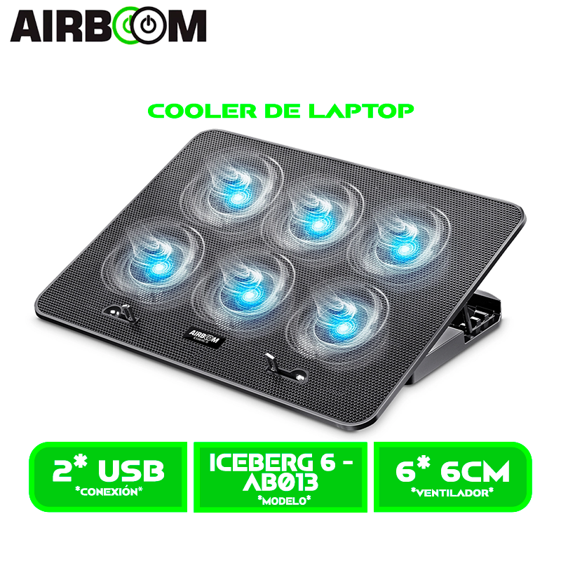 COOLER AIRBOOM ICEBERG 6 AB 013 CON BASE DE 6 COOLER 6CM