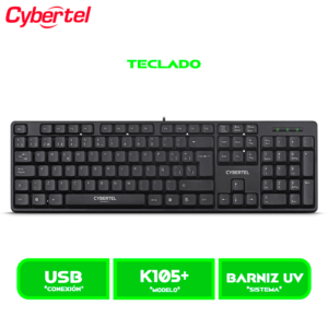 TECLADO CYBERTEL EBONY+ -CYB K105+ USB