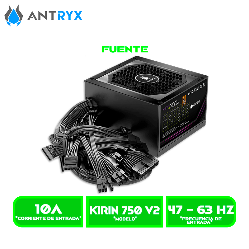 KIRIN 750 V2 2 FUENTE DE PODER ANTRYX KIRIN V2 750W 80PLUS BRONZE (AP-KB750)