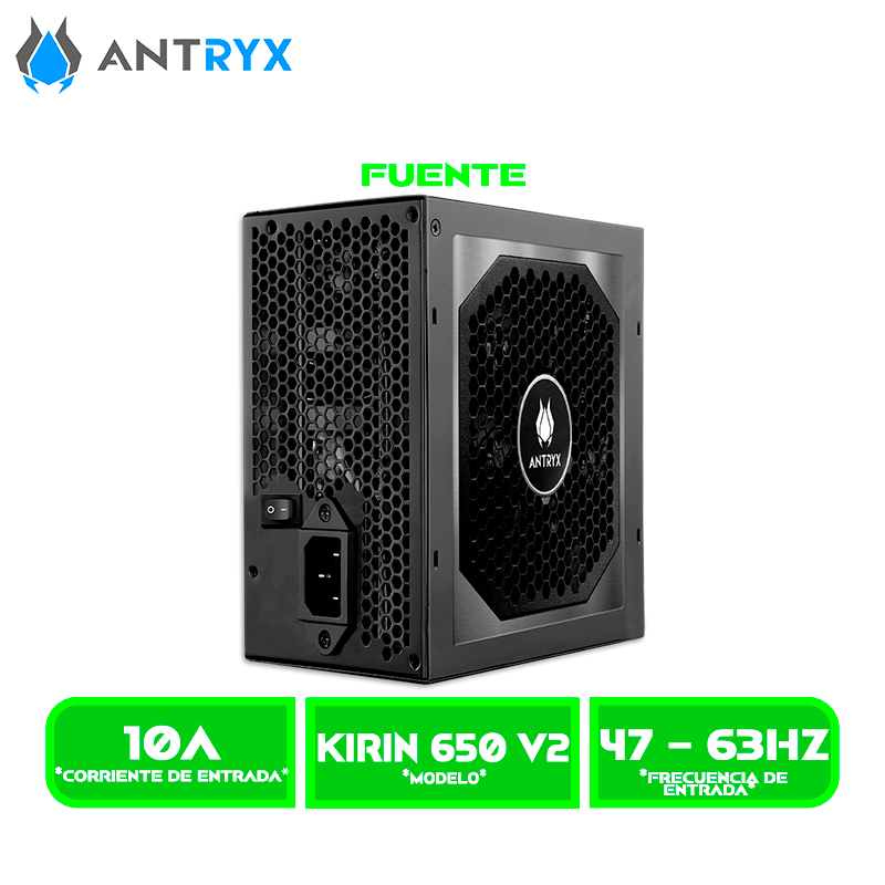 Kirin 650 V2 1 FUENTE DE PODER ANTRYX 650W KIRIN V2 80 PLUS BRONZE