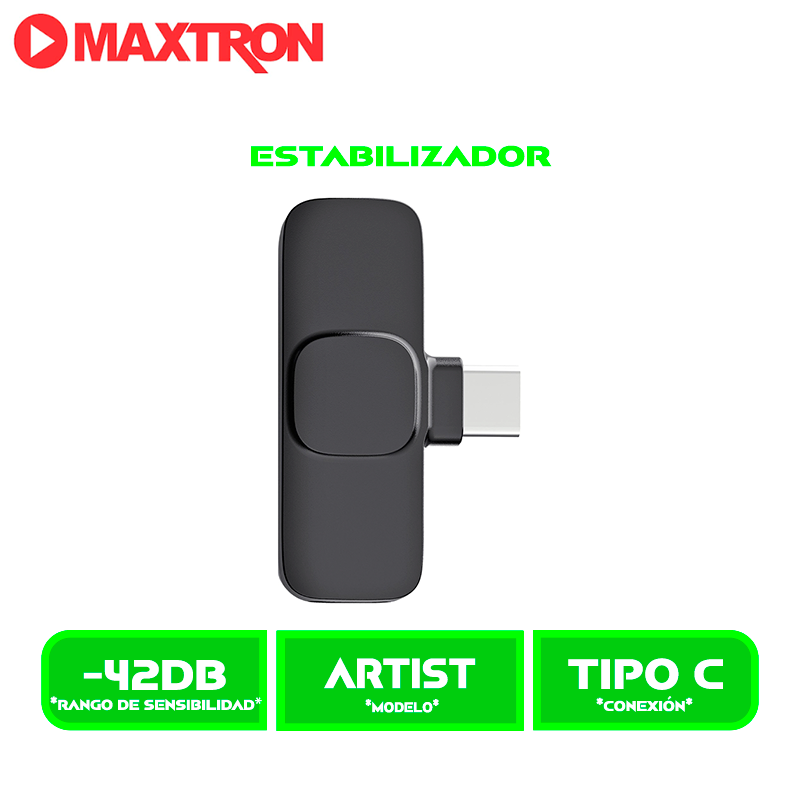 MICROFONO INALÁMBRICO MAXTRON ARTIST MX M168+ STREAMING SOLAPERO USB C