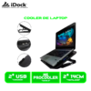 COOLER IDOCK PRO COOLER N6 2 VENTILADORES 5 NIVELES 2 PUERTOS USB