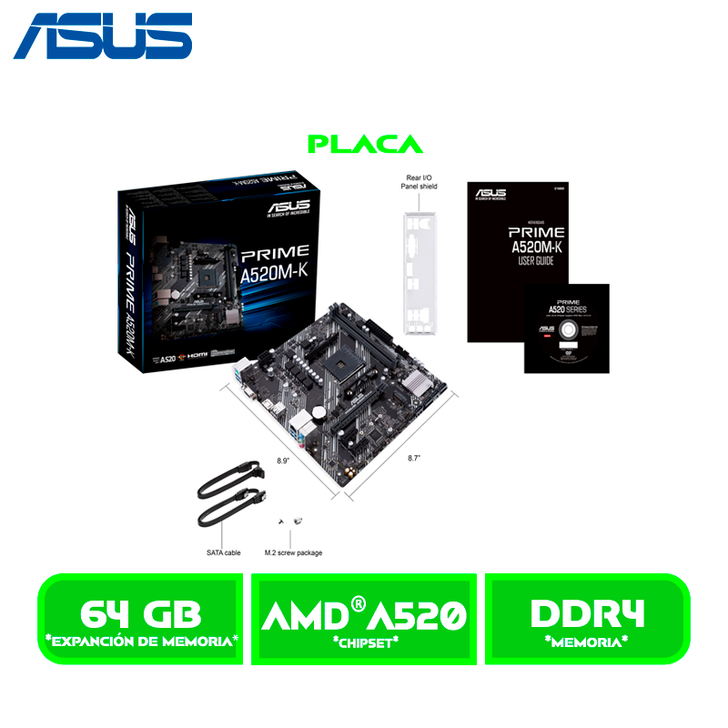 PLACA ASUS PRIME A520M-K AMD SOCKET AM4