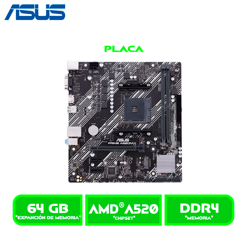 PLACA ASUS PRIME A520M-K AMD SOCKET AM4