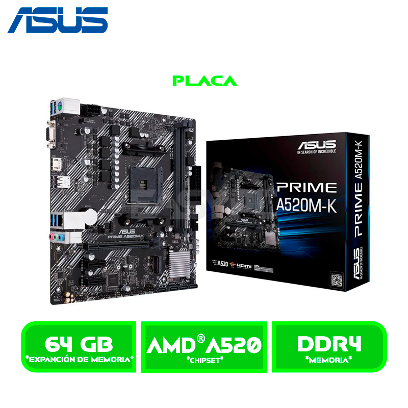 PLACA ASUS PRIME A520M-K AMD SOCKET AM4