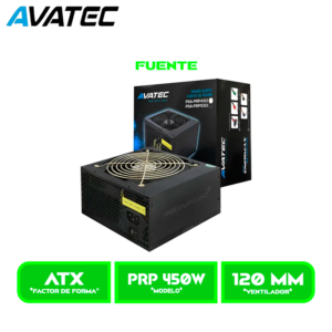 PRP 450W 1 FUENTE DE PODER AVATEC PSA-PRP 450W ENERMAX