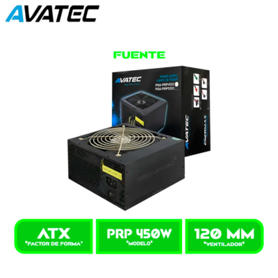 FUENTE DE PODER AVATEC PSA-PRP 450W ENERMAX