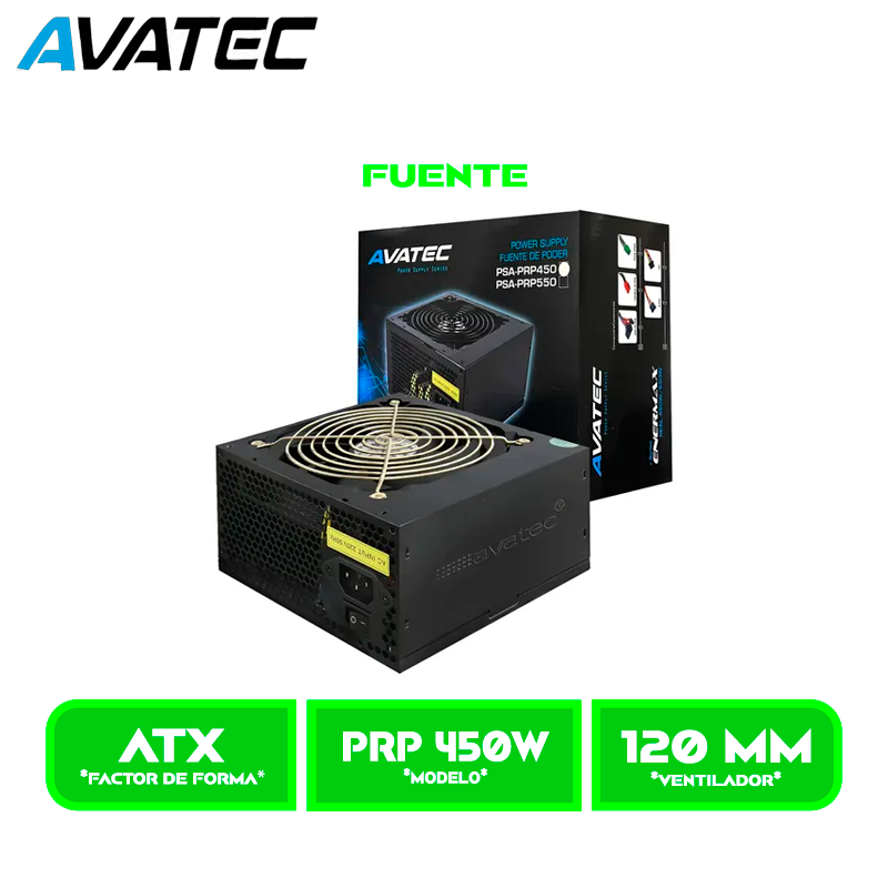 FUENTE DE PODER AVATEC PSA-PRP 450W ENERMAX