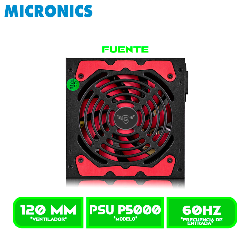 FUENTE DE PODER MICRONICS ATX MIC P5000 500W