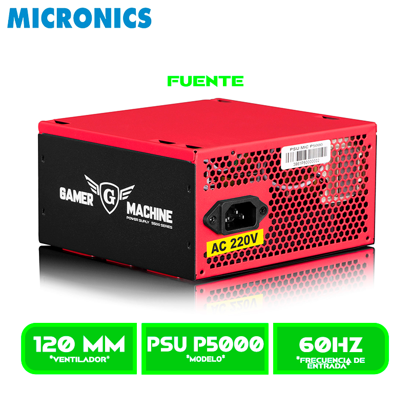FUENTE DE PODER MICRONICS ATX MIC P5000 500W