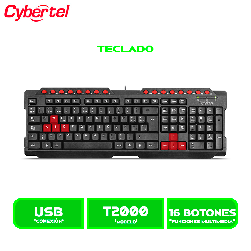 TECLADO+MOUSE MULTIMEDIA CYBERTEL PRINCE CYB T2000