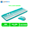 TECLADO+MOUSE ANTRYX WS-970 GREEN, HOLDER SLOT WIRELESS (ASC-WS970GN)