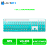 TECLADO+MOUSE ANTRYX WS-970 GREEN, HOLDER SLOT WIRELESS (ASC-WS970GN)