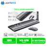 TECLADO+MOUSE ANTRYX WS-970 GRAY ,HOLDER SLOT WIRELESS (ASC-WS970GY)