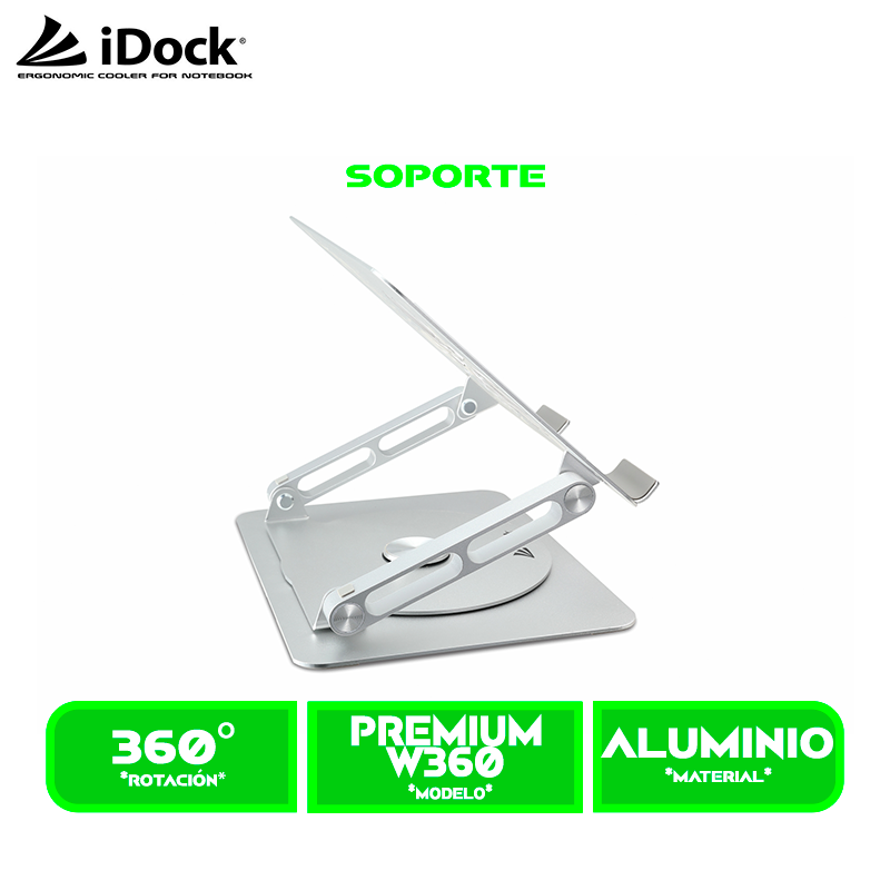 i60 Galaxy 1 SOPORTE PARA LAPTOP IDOCK GALAXY i60 GIRATORIO 360 GRADO AJUSTABLE, PLEGABLE