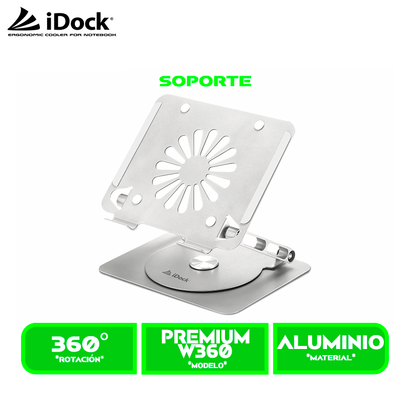 i60 Galaxy 2 SOPORTE PARA LAPTOP IDOCK GALAXY i60 GIRATORIO 360 GRADO AJUSTABLE, PLEGABLE