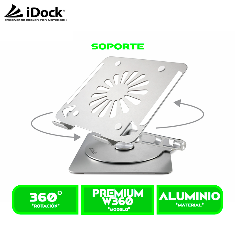 i60 Galaxy 4 SOPORTE PARA LAPTOP IDOCK GALAXY i60 GIRATORIO 360 GRADO AJUSTABLE, PLEGABLE