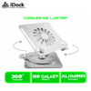 SOPORTE DE LAPTOP IDOCK GALAXY i60 GIRATORIO 360 GRADOS, 4 HUB USB 3.0 ,1 HUB USB 2.0