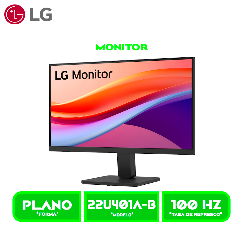 MONITOR LG 22" LED (22U401A-B) PANEL VA FHD,100HZ, 1MS, 1 HDMI