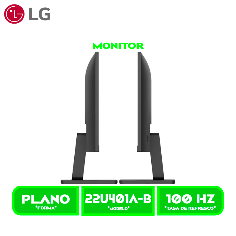 MONITOR LG 22" LED (22U401A-B) PANEL VA FHD,100HZ, 1MS, 1 HDMI