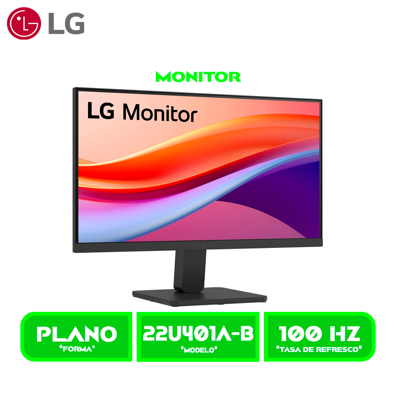 MONITOR LG 22" LED (22U401A-B) PANEL VA FHD,100HZ, 1MS, 1 HDMI