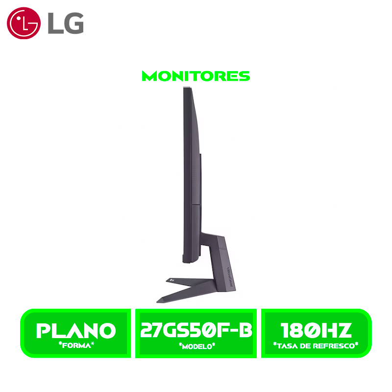 MONITOR LG 27" LED 27GS50F-B FHD UltraGear 180HZ/ 1MS MBR HDR10