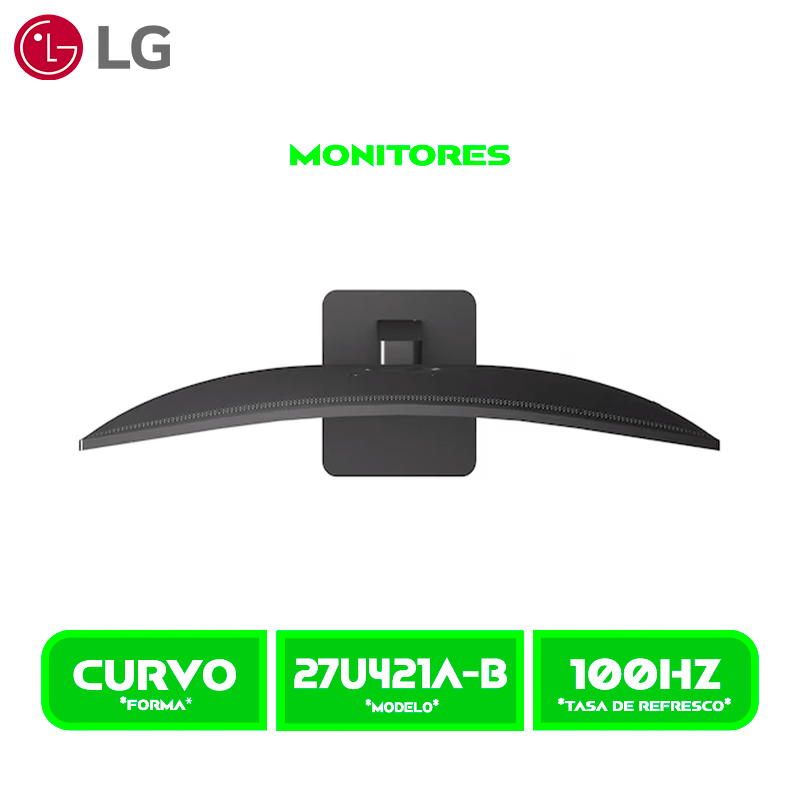 MONITOR LG CURVO 27" LED (27U421A-B) 1920X1080 FHD 100 HZ, DYNAMIC ACTION SYNC