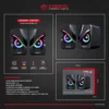PARLANTE CYBERTEL EXXPERT+ 2.0 (CBX S301U) 3.5MM , USB, RGB, BLACK