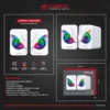 PARLANTE CYBERTEL EXXPERT+ 2.0 (CBX S301W) 3.5MM , USB, RGB, WHITE