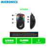 MOUSE MICRONICS NEON GAMER CABLEADO RGB 7B 12800 DPI MIC GM808 USB