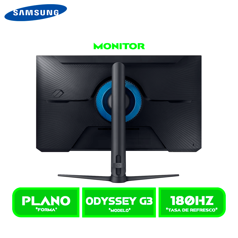MONITOR SAMSUNG GAMING ODYSSEY G3 LS27DG300ELXPE/ 180HZ/ 1MS FreeSync/ 27"