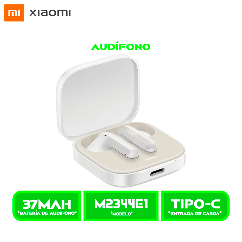 AUDÍFONOS XIAOMI REDMI BUDS 6 (M2344E1) ACTIVE BT. WHITE/BLANCO