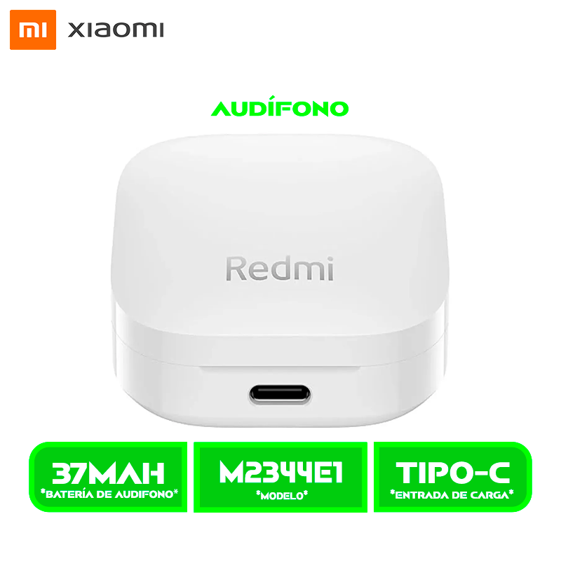 AUDÍFONOS XIAOMI REDMI BUDS 6 (M2344E1) ACTIVE BT. WHITE/BLANCO