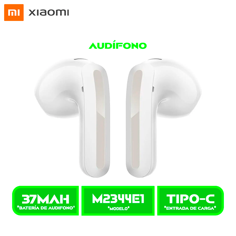 AUDÍFONOS XIAOMI REDMI BUDS 6 (M2344E1) ACTIVE BT. WHITE/BLANCO
