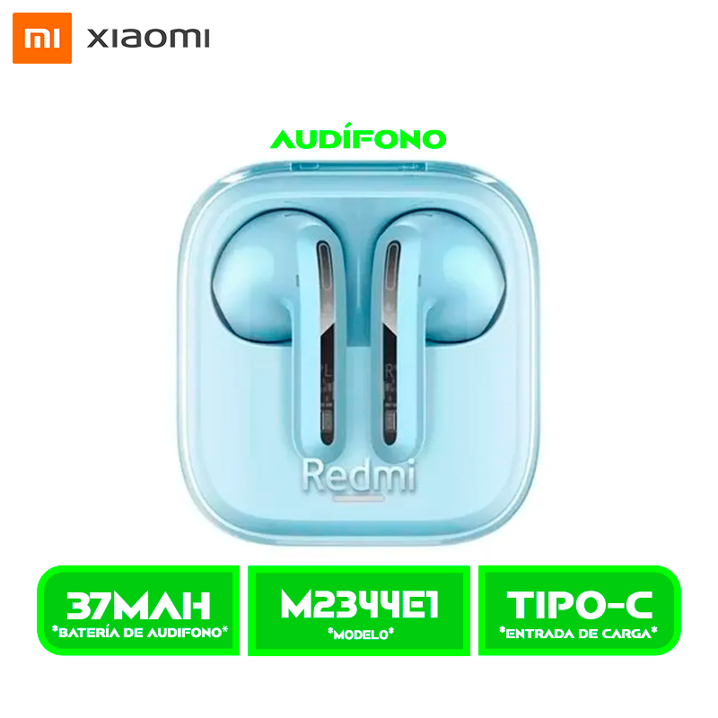 AUDÍFONOS XIAOMI REDMI BUDS 6 (M2344E1) ACTIVE BT. BLUE/AZUL