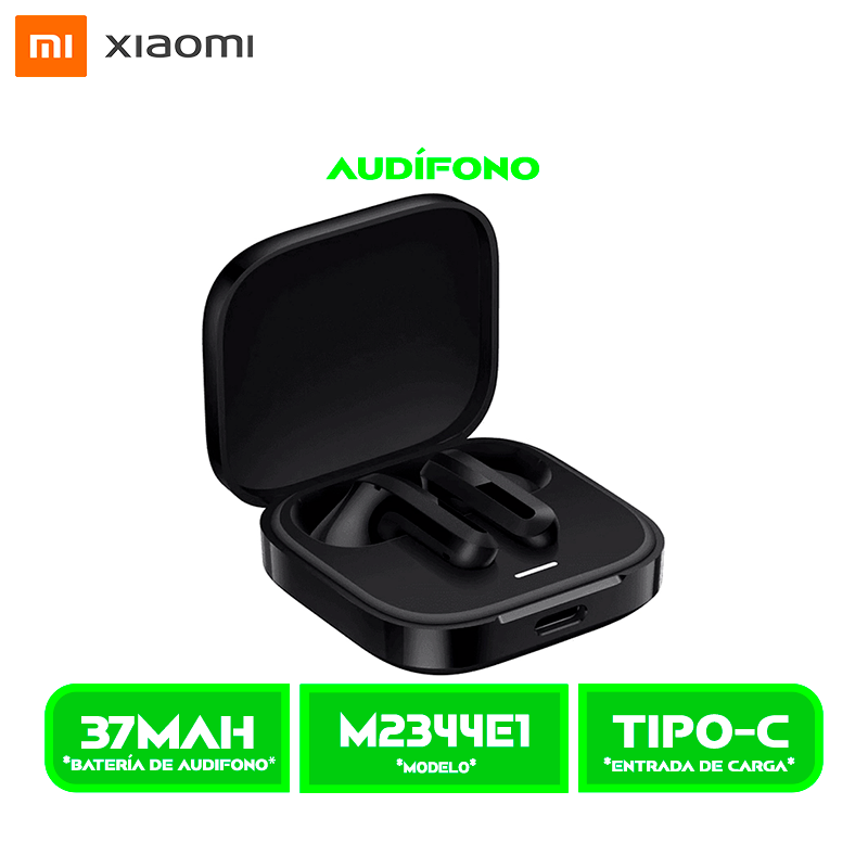 AUDÍFONOS XIAOMI REDMI BUDS 6 (M2344E1) ACTIVE BT. BLACK/NEGRO