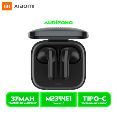 AUDÍFONOS XIAOMI REDMI BUDS 6 (M2344E1) ACTIVE BT. BLACK/NEGRO