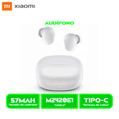 AUDÍFONOS XIAOMI REDMI BUDS 6 (M2420E1) PLAY -BT. WHITE/BLANCO