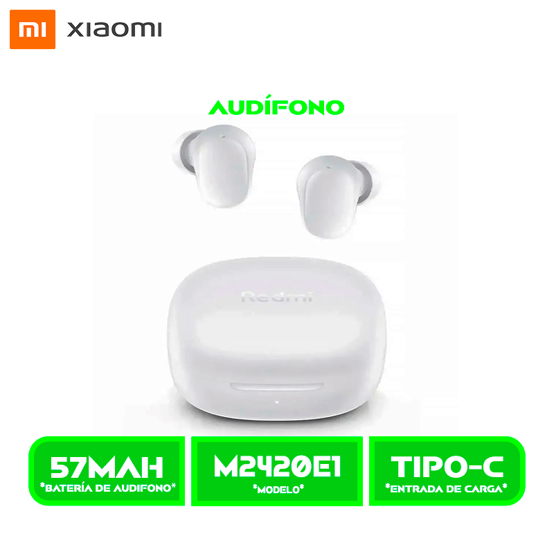 AUDÍFONOS XIAOMI REDMI BUDS 6 (M2420E1) PLAY -BT. WHITE/BLANCO