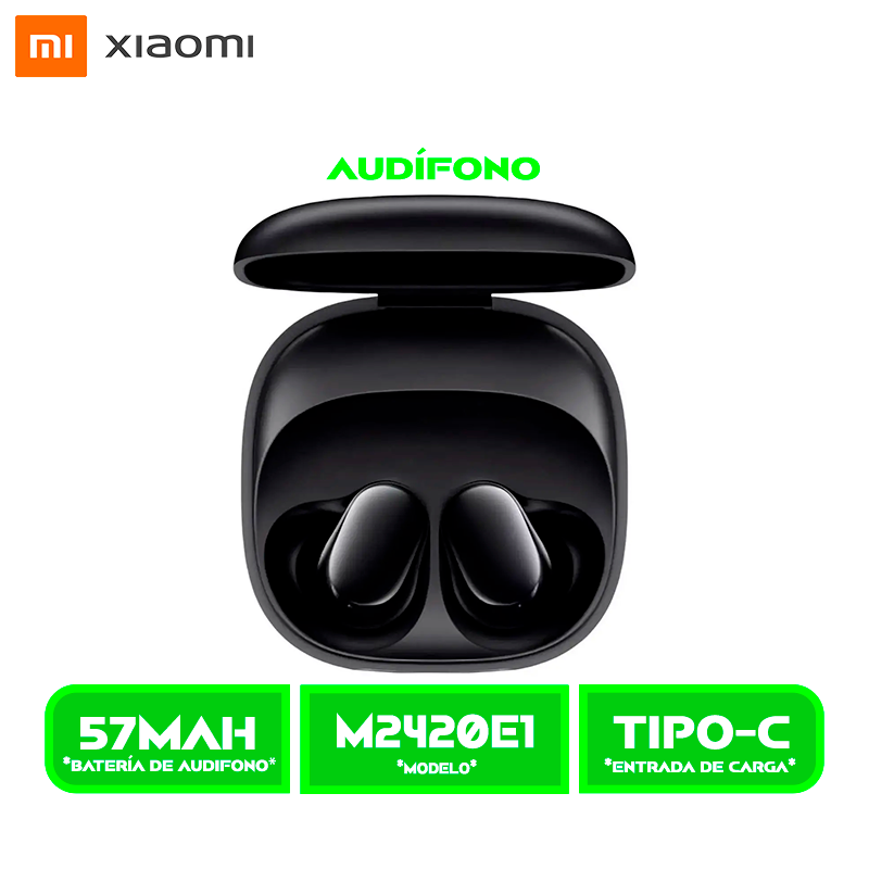 AUDÍFONOS XIAOMI REDMI BUDS 6 (M2420E1) PLAY -BT. BLACK/NEGRO