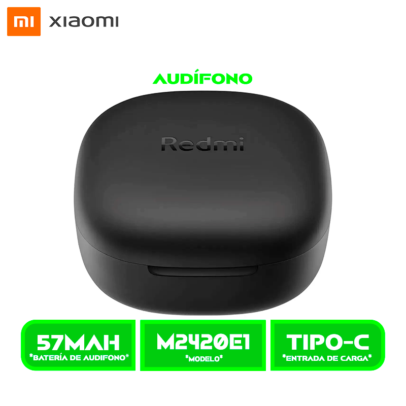 AUDÍFONOS XIAOMI REDMI BUDS 6 (M2420E1) PLAY -BT. BLACK/NEGRO